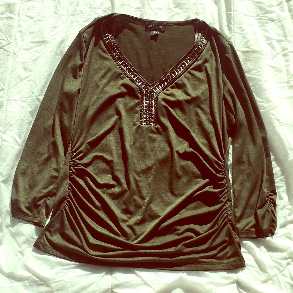 Elegant Green Sequined Top